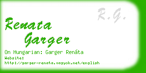 renata garger business card