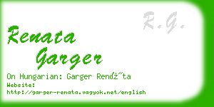 renata garger business card